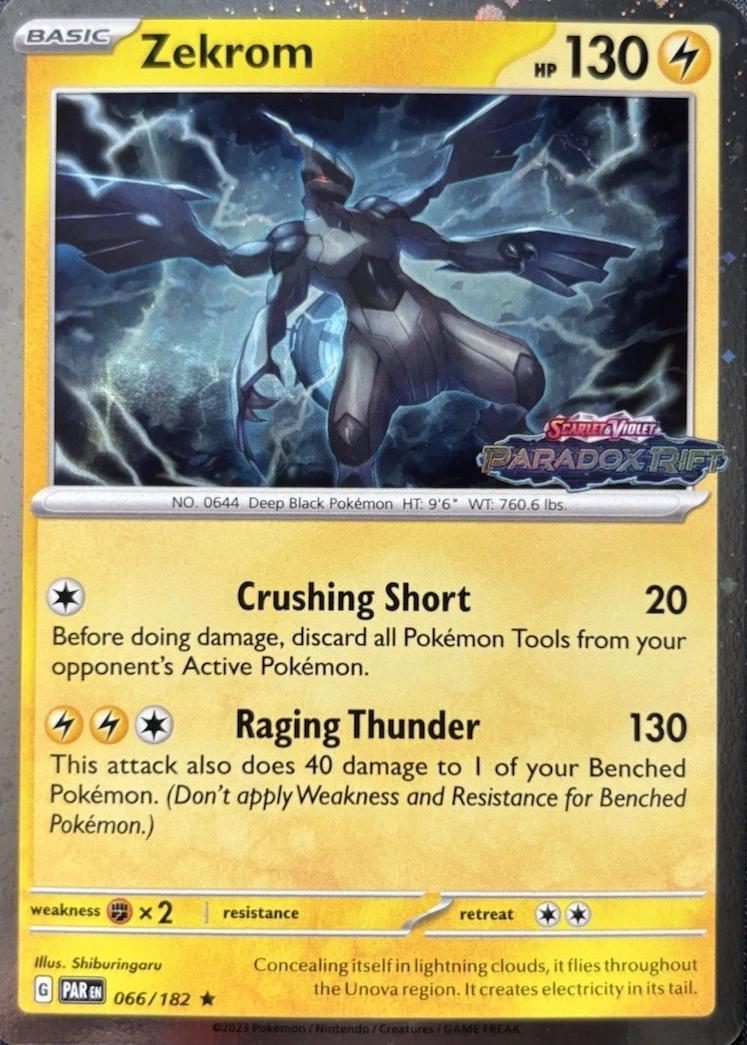 Paradox Rift Zekrom [Stamped] Pokémon card